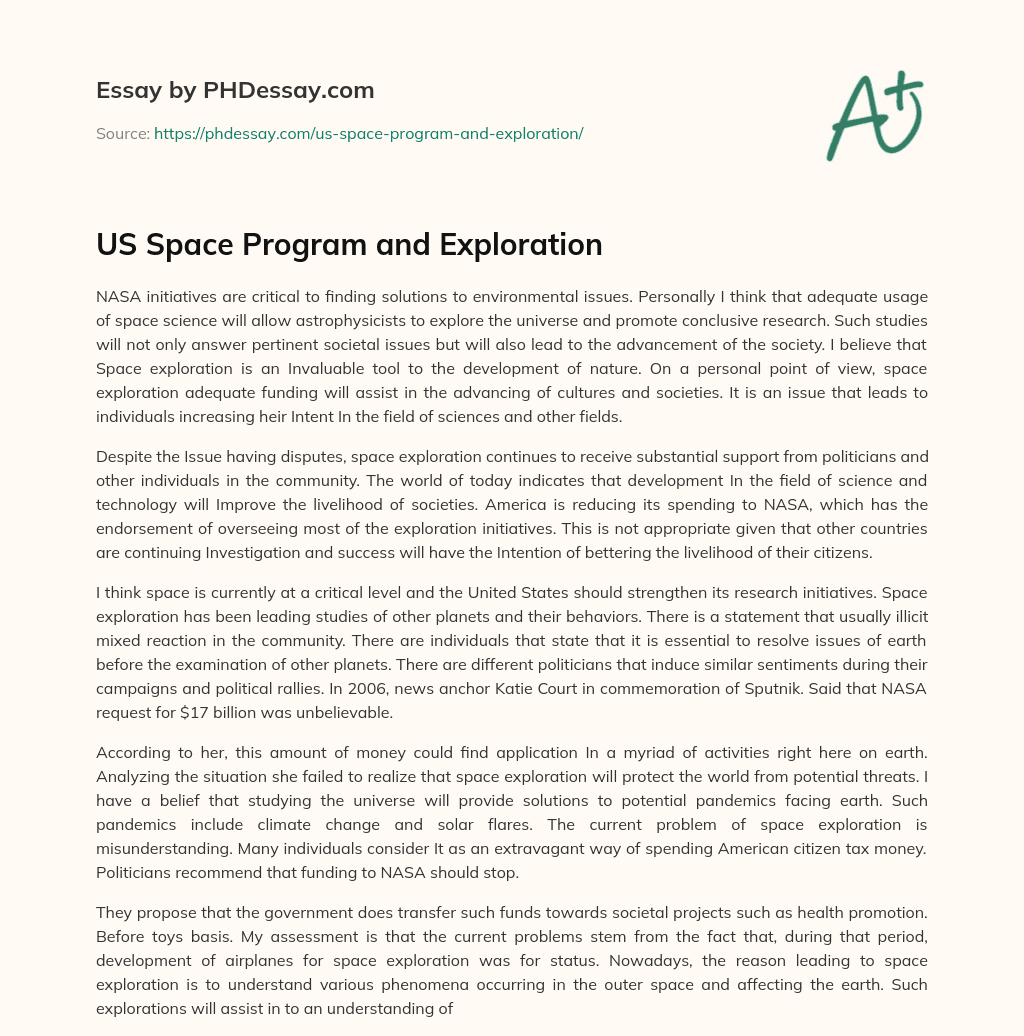 US Space Program and Exploration
