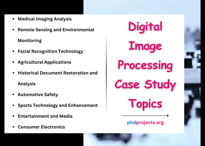 Digital Image Processing Case Study Topics - PHD Projects