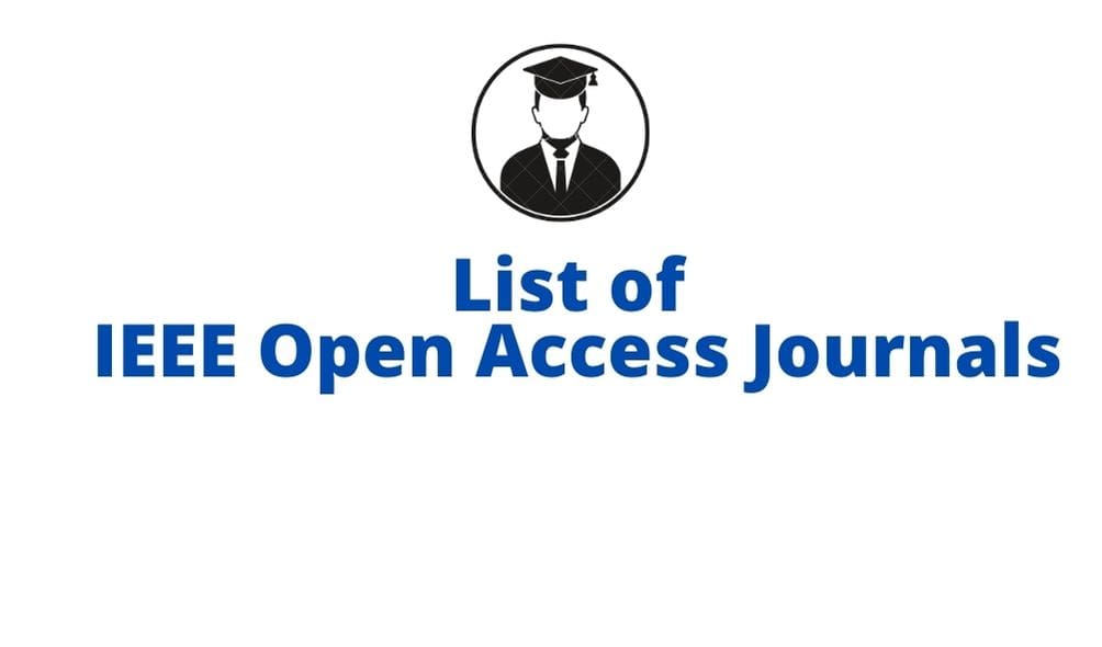 List of IEEE Open Access journals PhDTalks