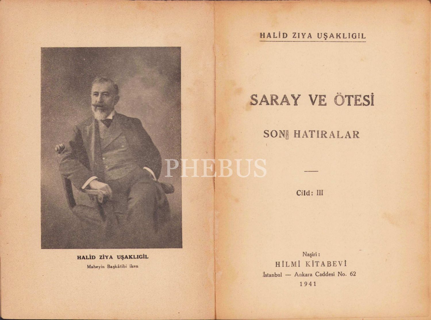 Saray ve Ötesi Son Hatıralar, 3. cilt, Halit Ziya Uşaklıgil, İstanbul