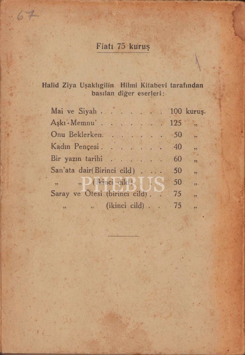Saray ve Ötesi Son Hatıralar, 3. cilt, Halit Ziya Uşaklıgil, İstanbul