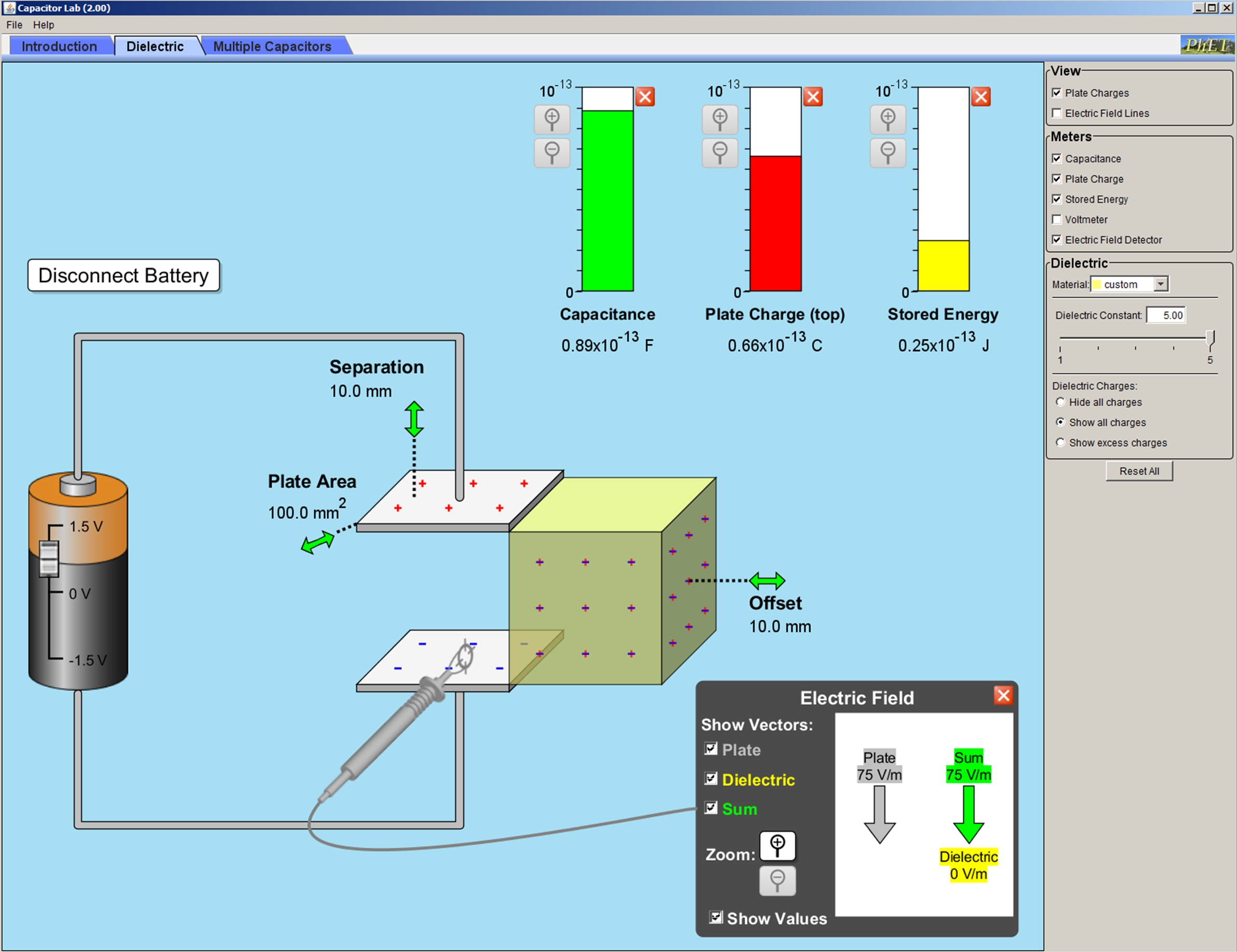 Capacitor Lab Phet Simulation at James Hite blog(09)