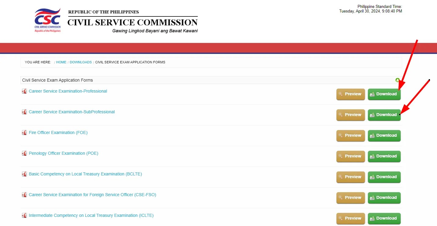 Download Civil Service Application Form [2024] Philippines Exam Reviewer