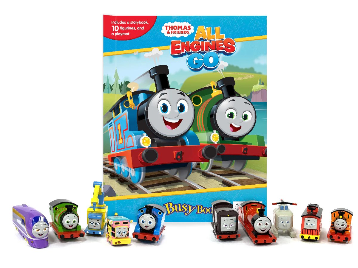Thomas All Engines Go My Busy Books, Thomas The Train Figurine – Phidal
