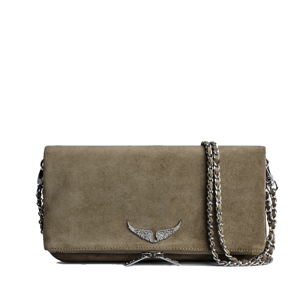 Zadig & Voltaire Rock Suede Clutch Bag PHIGO FINE LUXURY