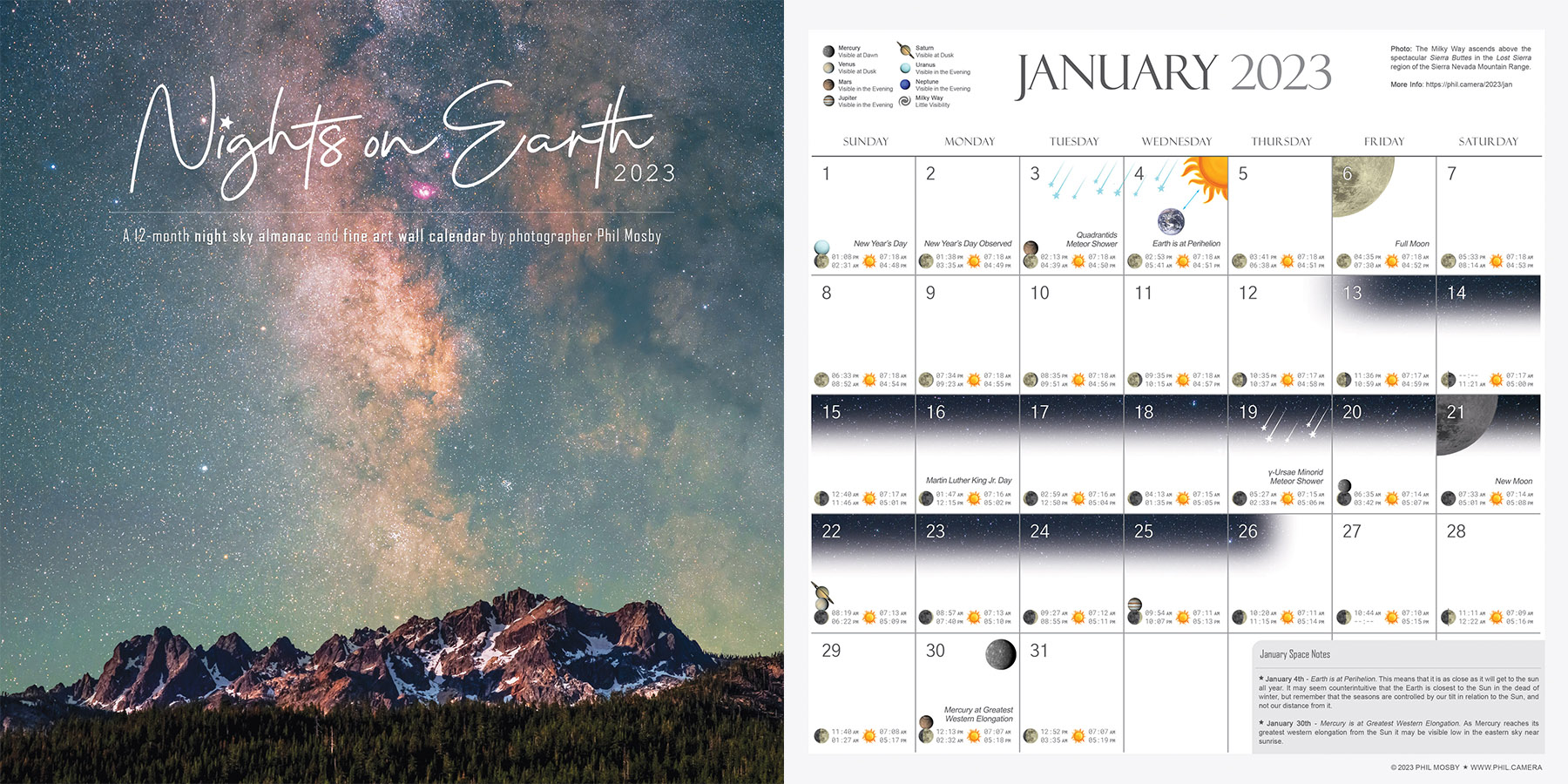 Milky Way Calendar 2023 Philippines