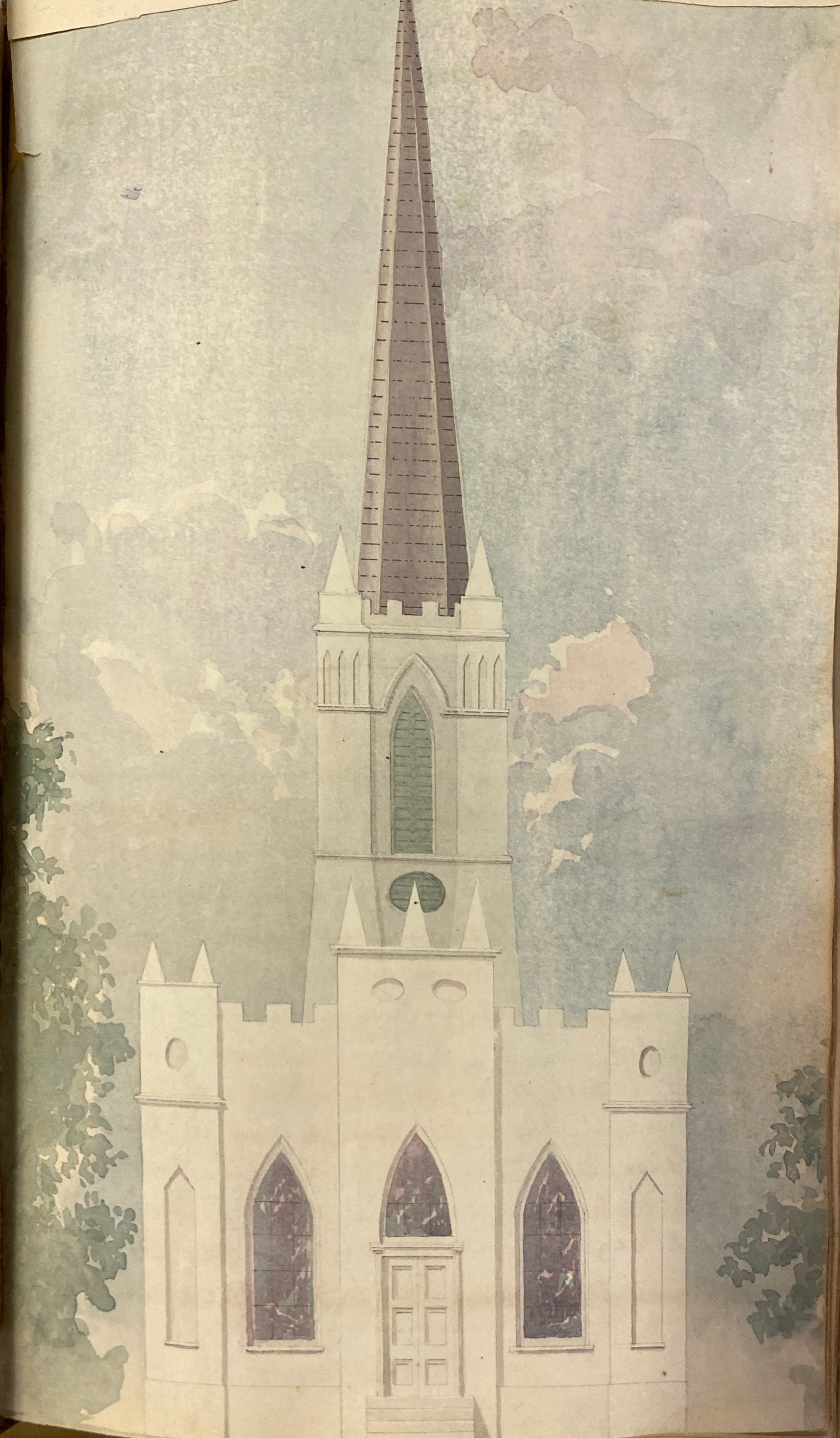 Drawing of St. Luke’s Church, Germantown (c. 1847) Philadelphia Studies