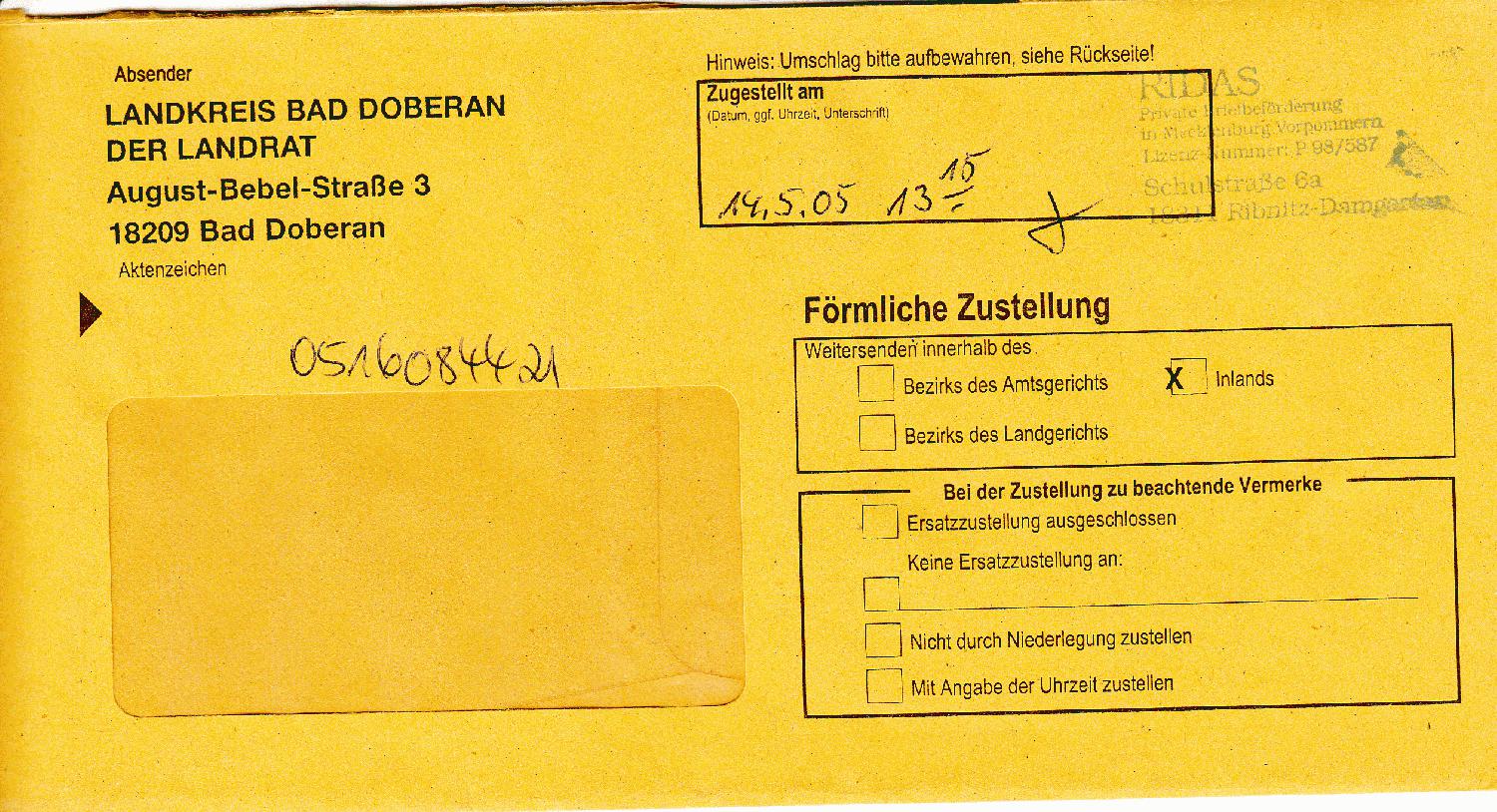 Philaseiten.de Moderne Privatpost Deutschland Förmliche Zustellungen