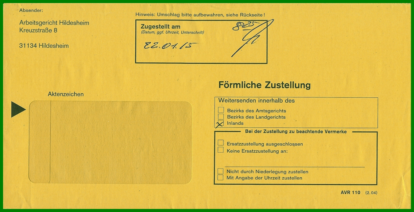 PhilaSeiten.de Privatpost Deutschland Förmliche Zustellungen