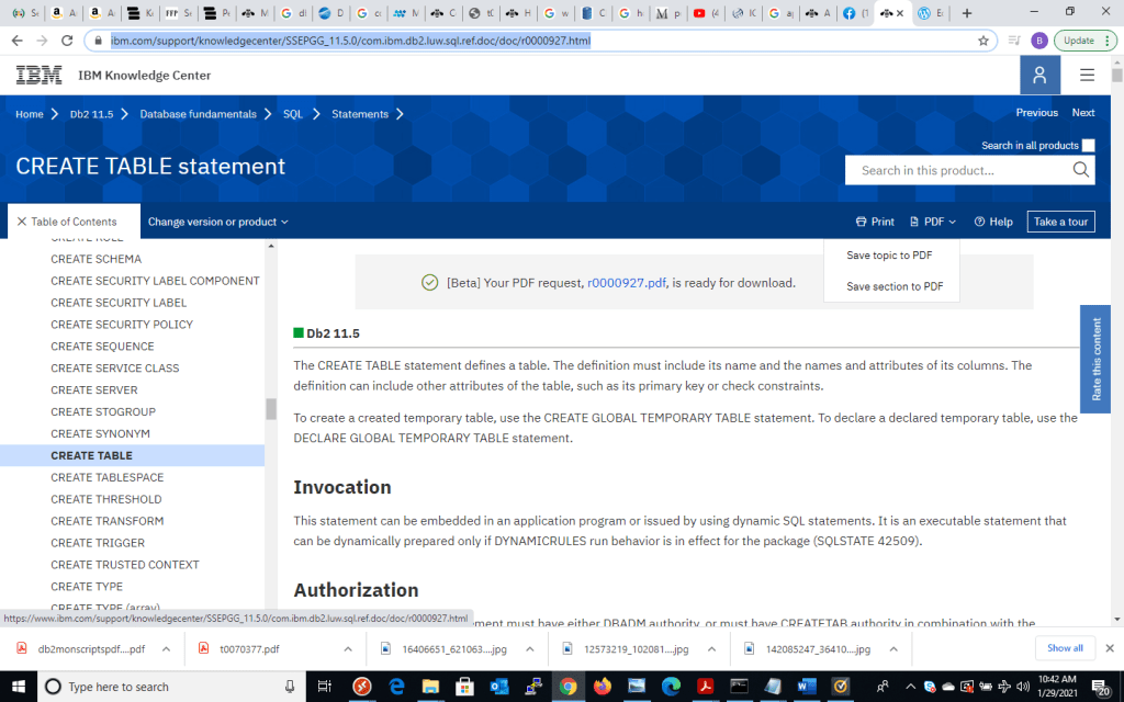 Create Db2 PDFs from the IBM Knowledge Center Gunning Technology