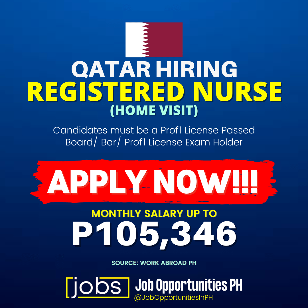 Hiring Registered Nurse (Home visit) in Qatar Philippine Go