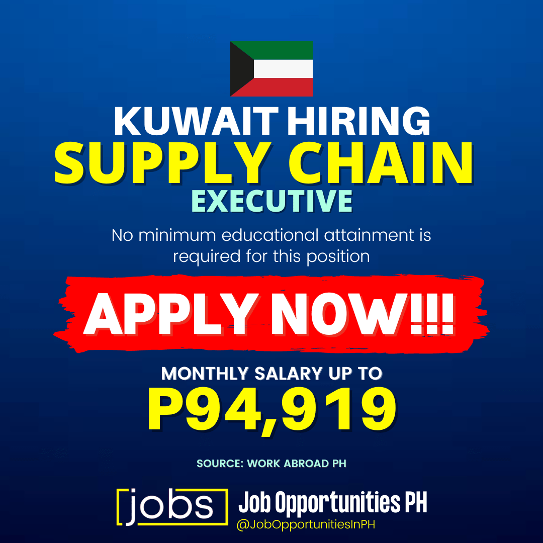 Career Opportunities of Supply Chain Executive in Kuwait Apply now