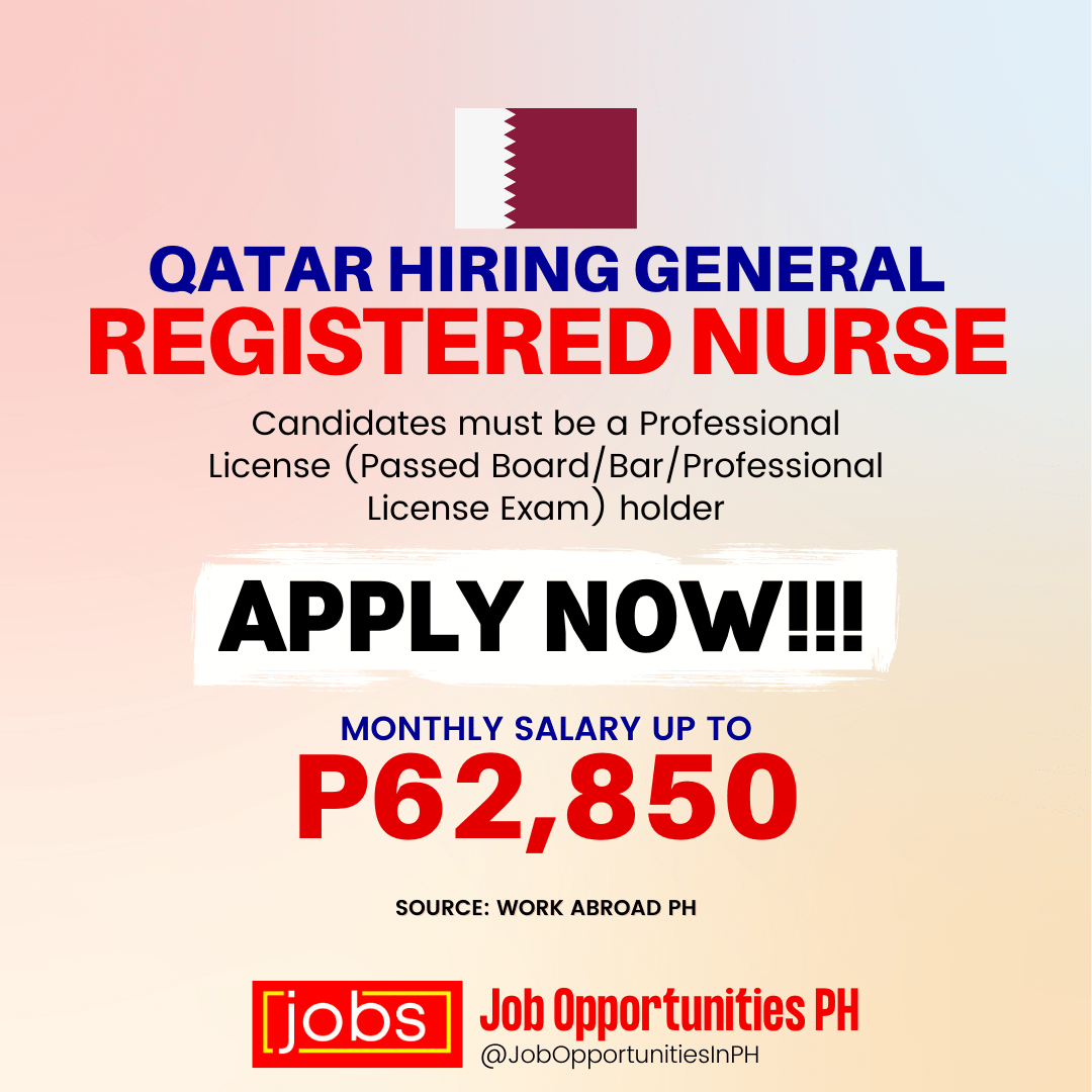 Job Opportunities for General Registered Nurse in Qatar Philippine Go