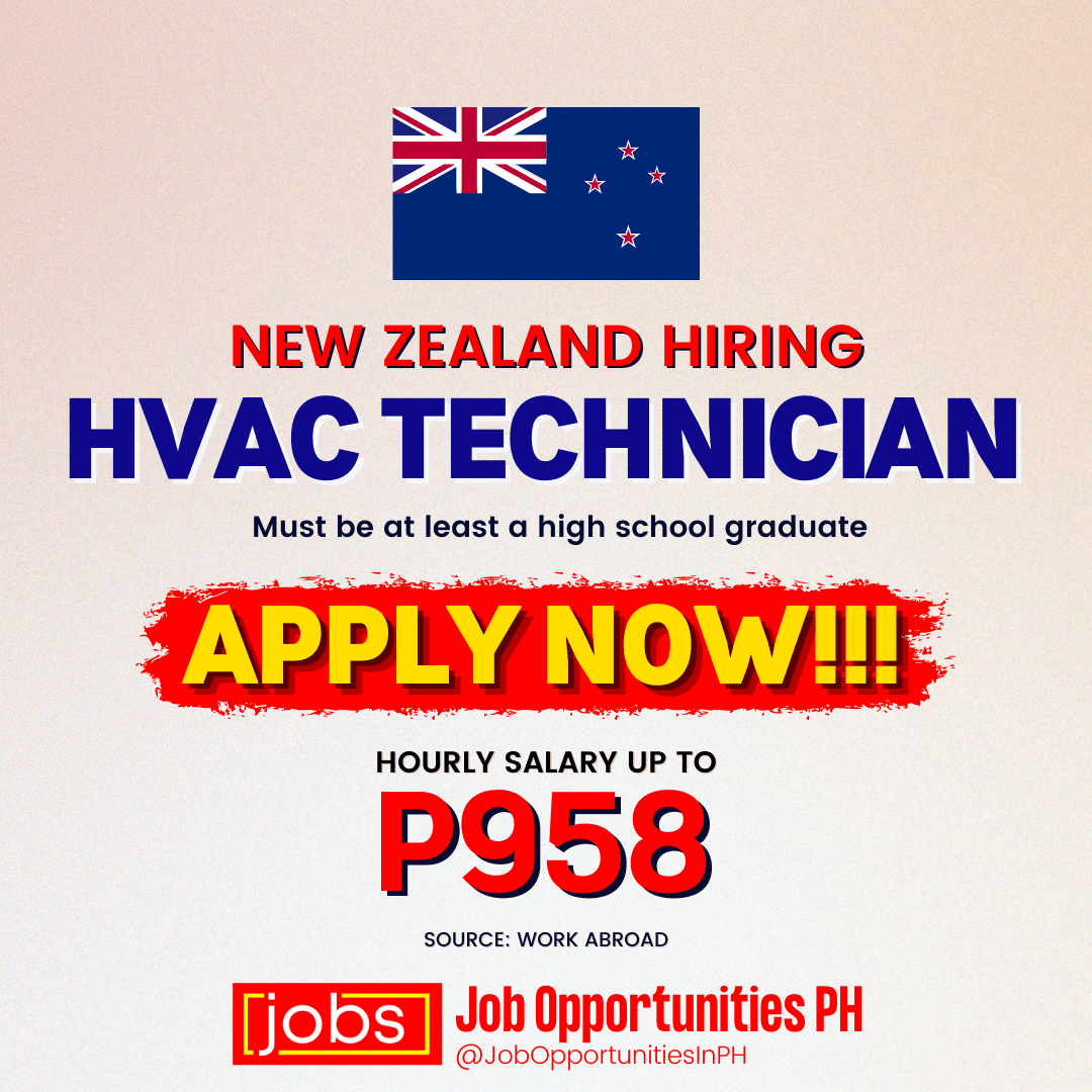 Job Opportunities for HVAC Technician in New Zealand Philippine Go