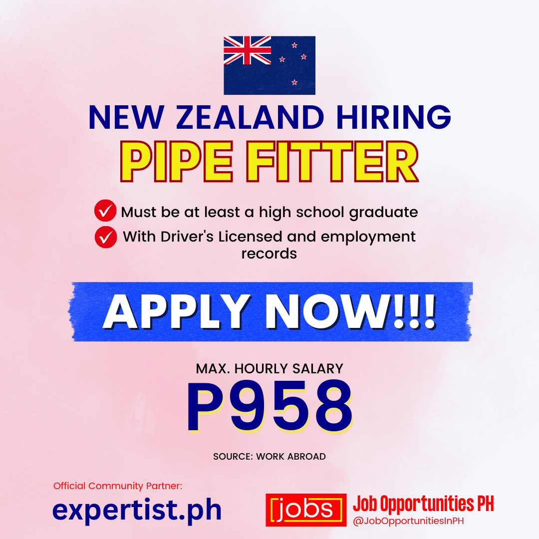 Job Opportunities for Pipe Fitters in New Zealand Apply now
