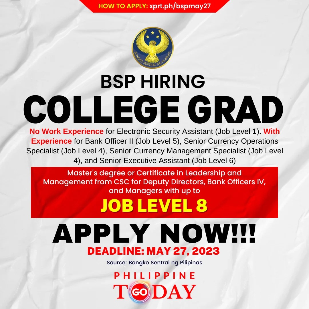 BSP Job Vacancies May 2023