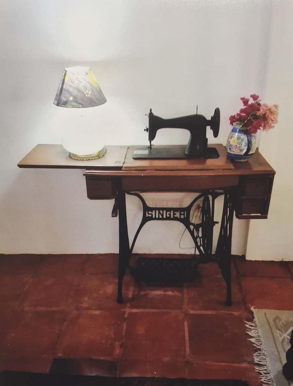 My aunt and her Singer sewing machine Philippines Graphic