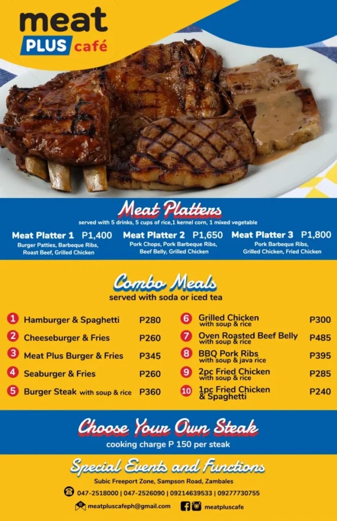 Meat Plus Cafe Menu With Updated Prices Philippines 2024