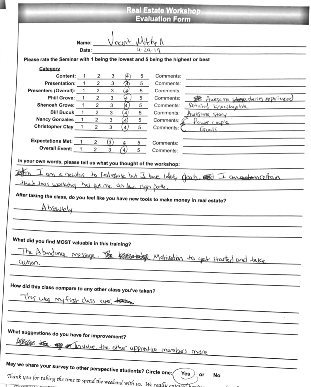 Vincent Mitchell Reviews Texas Real Estate Phill Grove Reviews