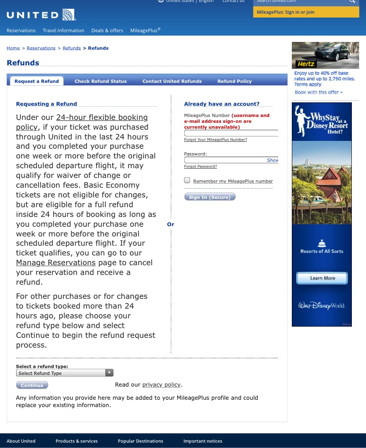 How I Received A Refund on A United Airlines Inflight Wifi Purchase