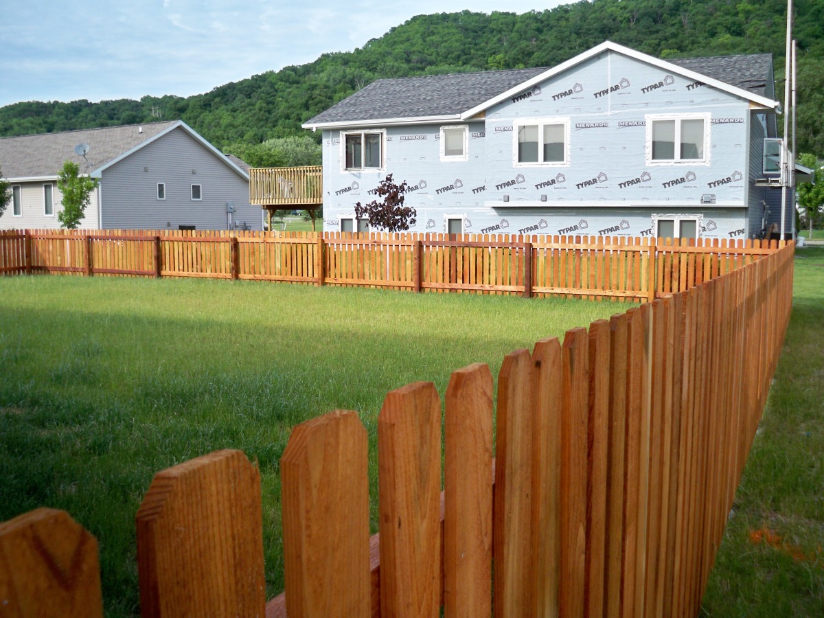 Dog Ear Wood Fencing Products Phillips Outdoor Services Onalaska, WI
