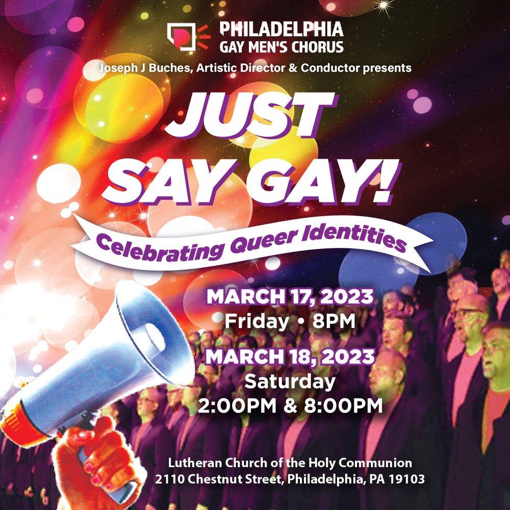 PGMC presents JUST SAY GAY Celebrating Queer Identities