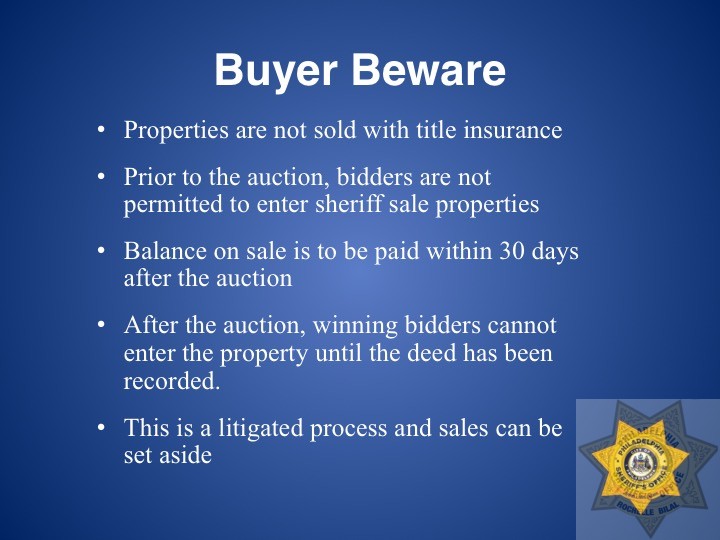 Everything You Need to Know About Sheriff Sales Philadelphia Sheriff's Office
