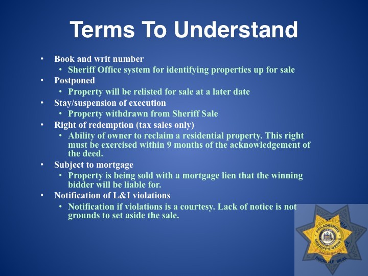 Everything You Need to Know About Sheriff Sales Philadelphia Sheriff's Office