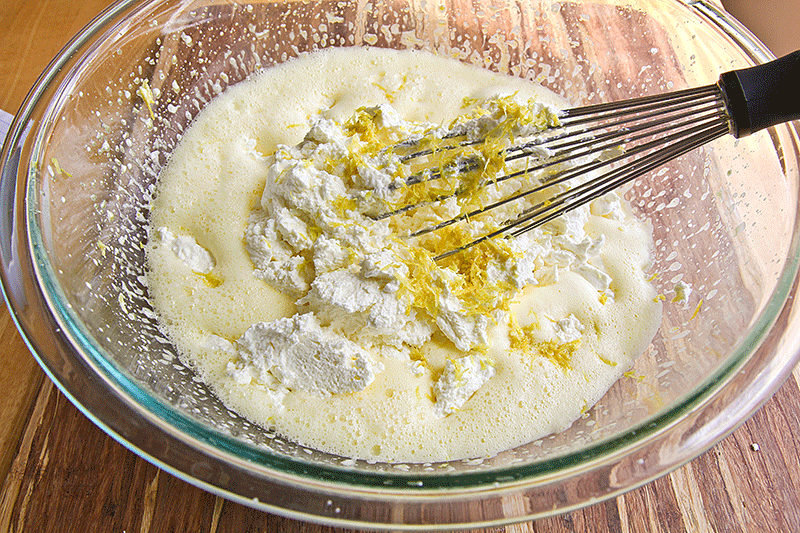 lemon semifreddo mixture