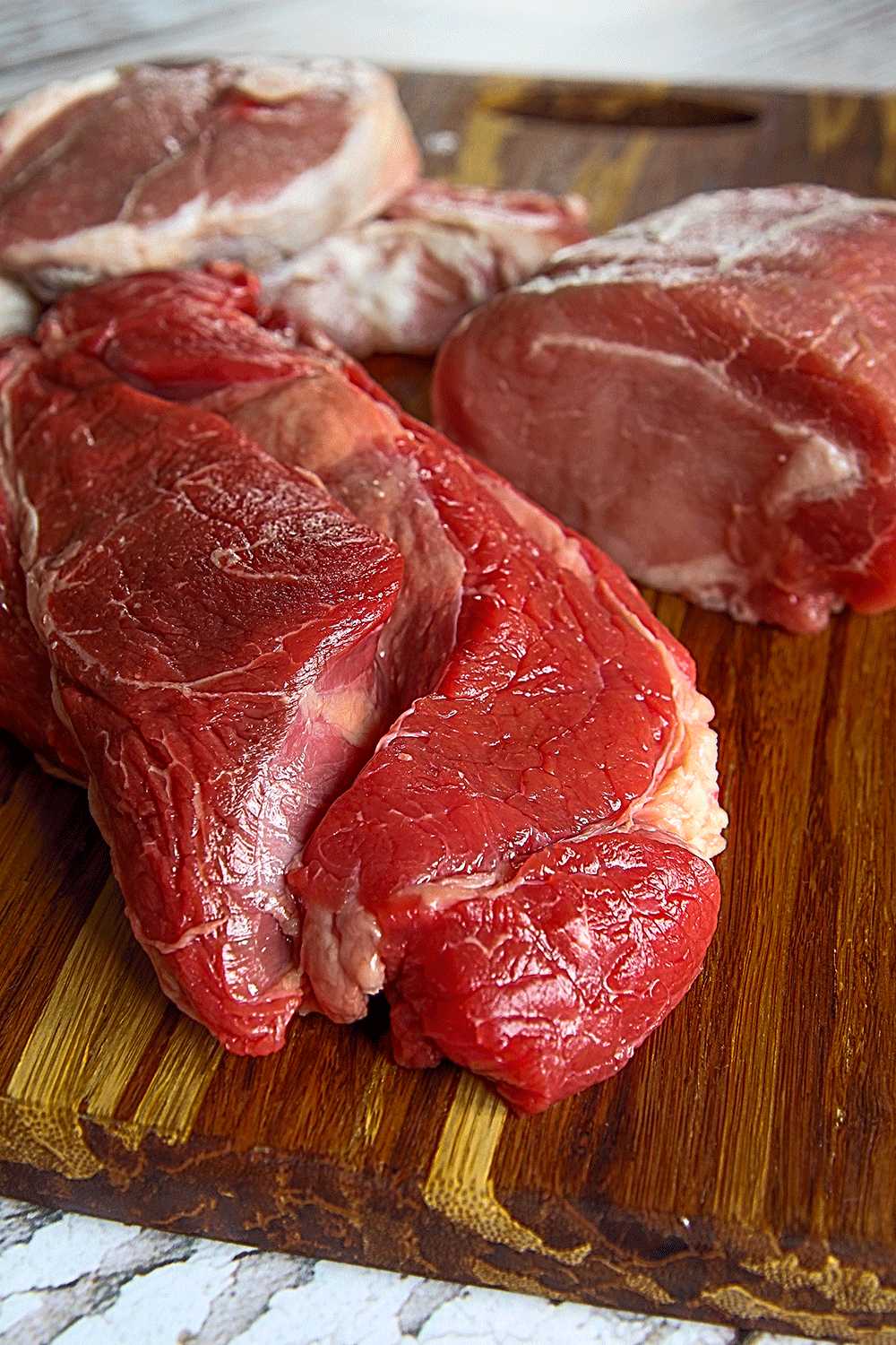 beef chuck roast and meat for ragù barese