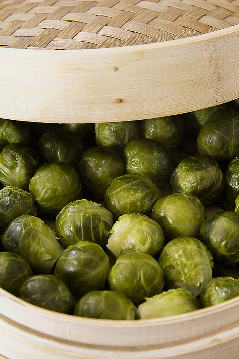 Steamed Brussels sprouts