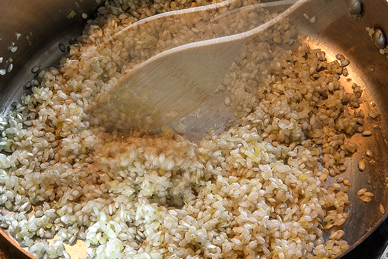 ITALIAN MILK RICE (risotto) with provolone and walnuts