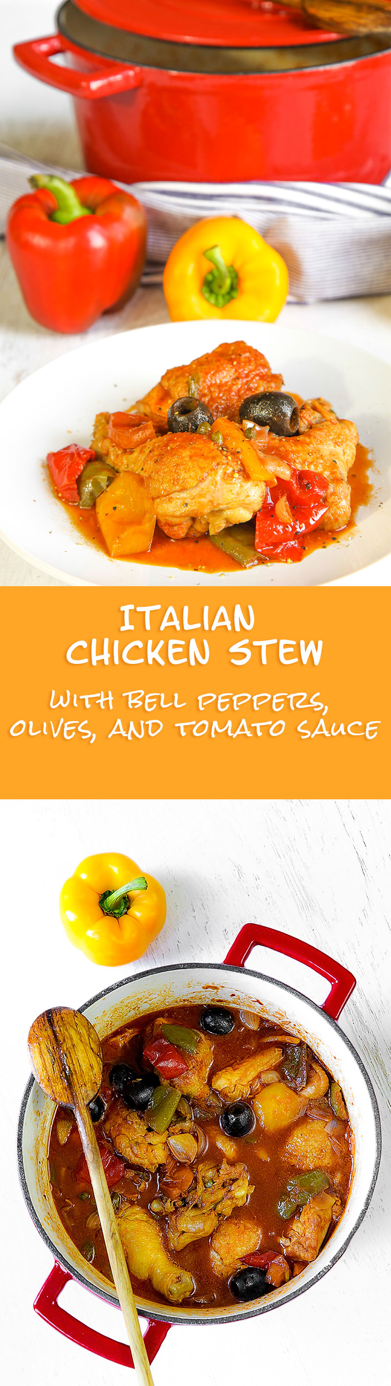 ITALIAN CHICKEN STEW WITH BELL PEPPERS - pollo ai peperoni - philosokitchen.com ITALIAN CHICKEN STEW WITH BELL PEPPERS - pollo ai peperoni - philosokitchen.com