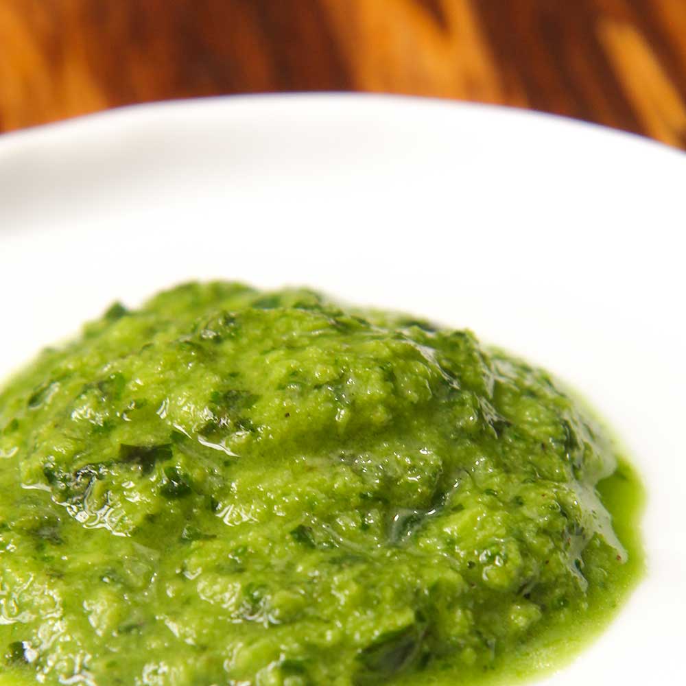 SAUTEED SHRIMPS with basil and ginger pesto philosokitchen