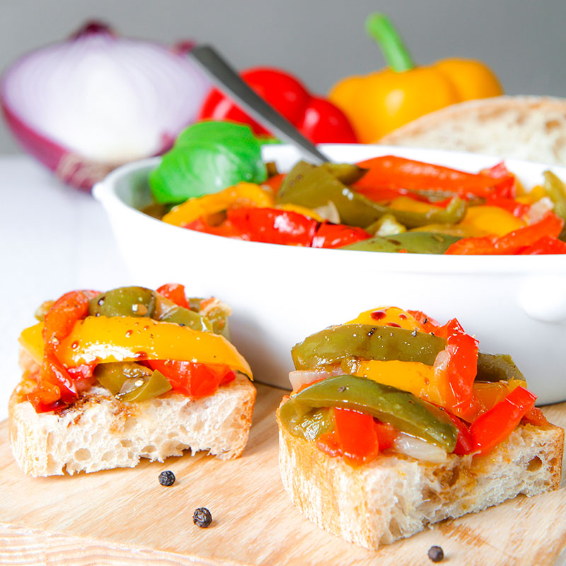 PEPERONATA RECIPE authentic Italian pan fried bell peppers