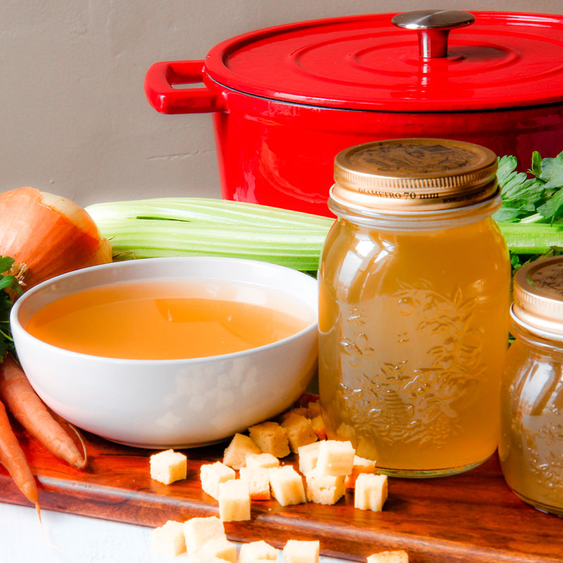 BEEF STOCK with chicken and vegetables Italian way