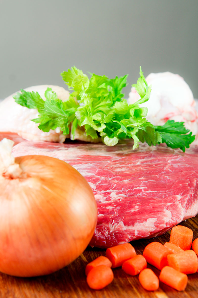 BEEF STOCK with chicken and vegetables Italian way