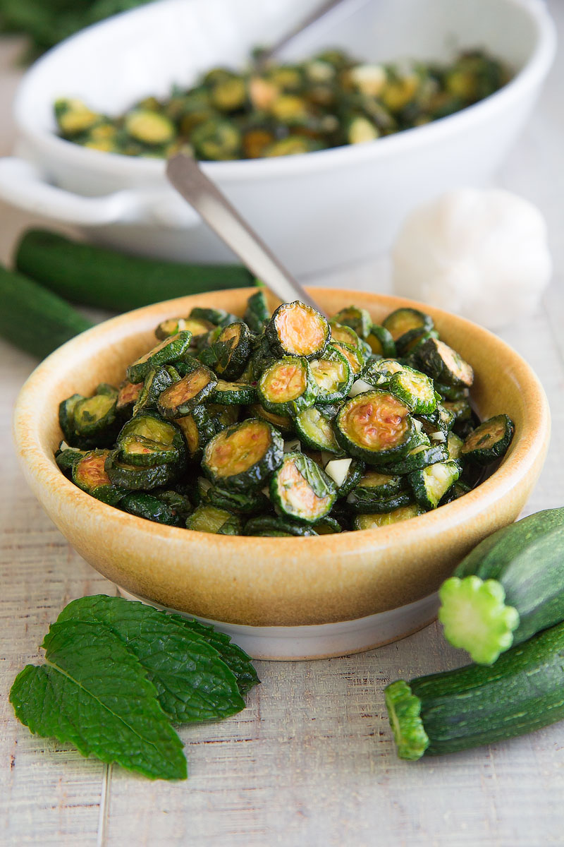 ZUCCHINE ALLA SCAPECE Italian fried zucchini marinated in vinegar