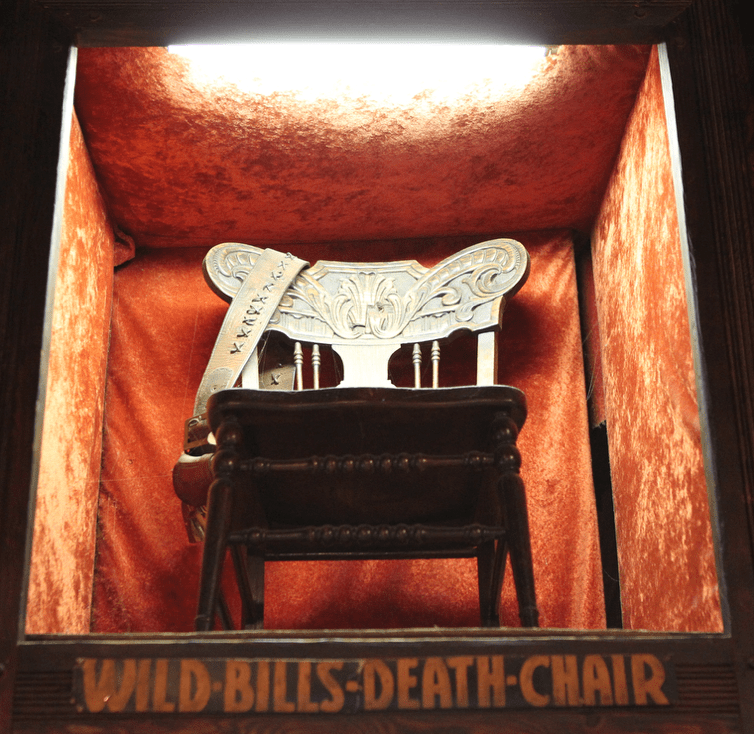 The Death Chair above the door to Saloon 10