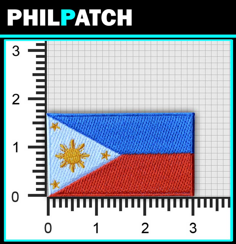 PHILIPPINE FLAG EMBROIDERED PATCH Philpatch