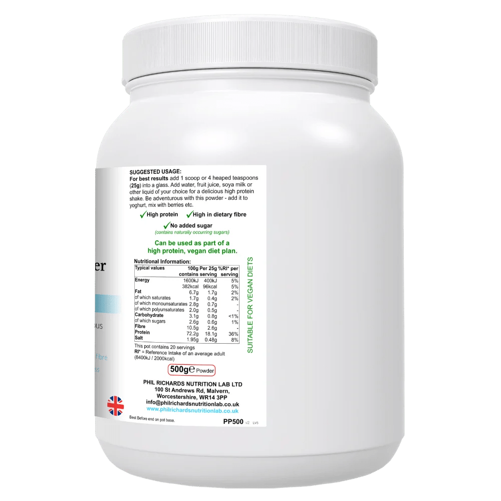 Pea Protein Power (500G Powder) Phil Richards Nutrition Lab