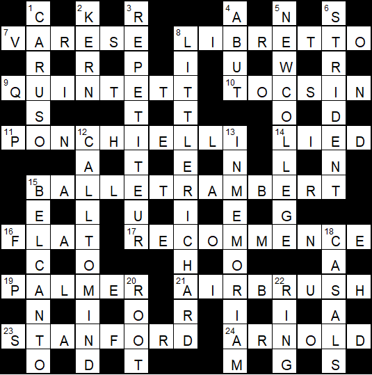 BBC Music Magazine December 2003 solution Phi Crosswords