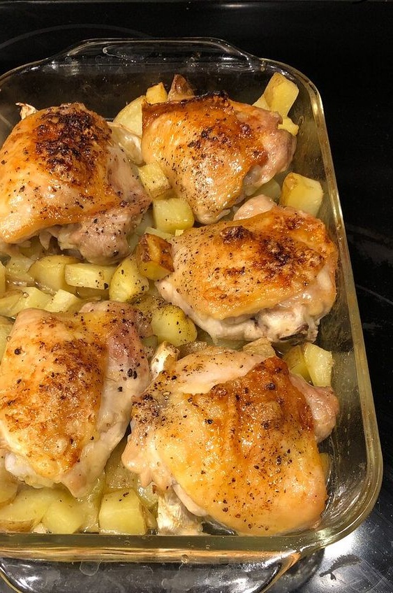 Garlic Roasted Chicken and Potatoes Phitip Recipes
