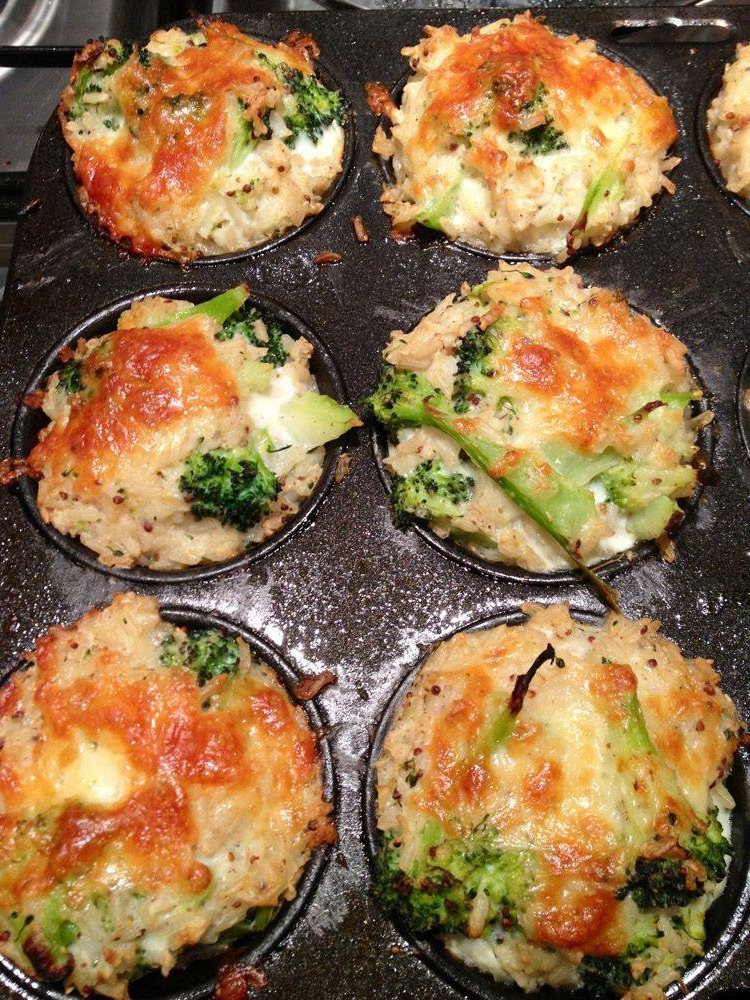 Baked Cheddar Broccoli Rice Cups Phitip Recipes