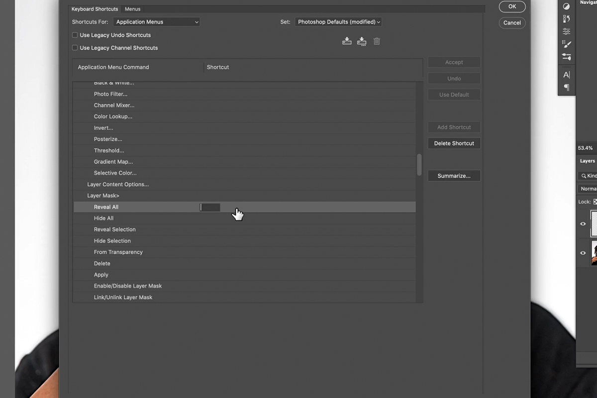 Delete keyboard shortcut lalapashares