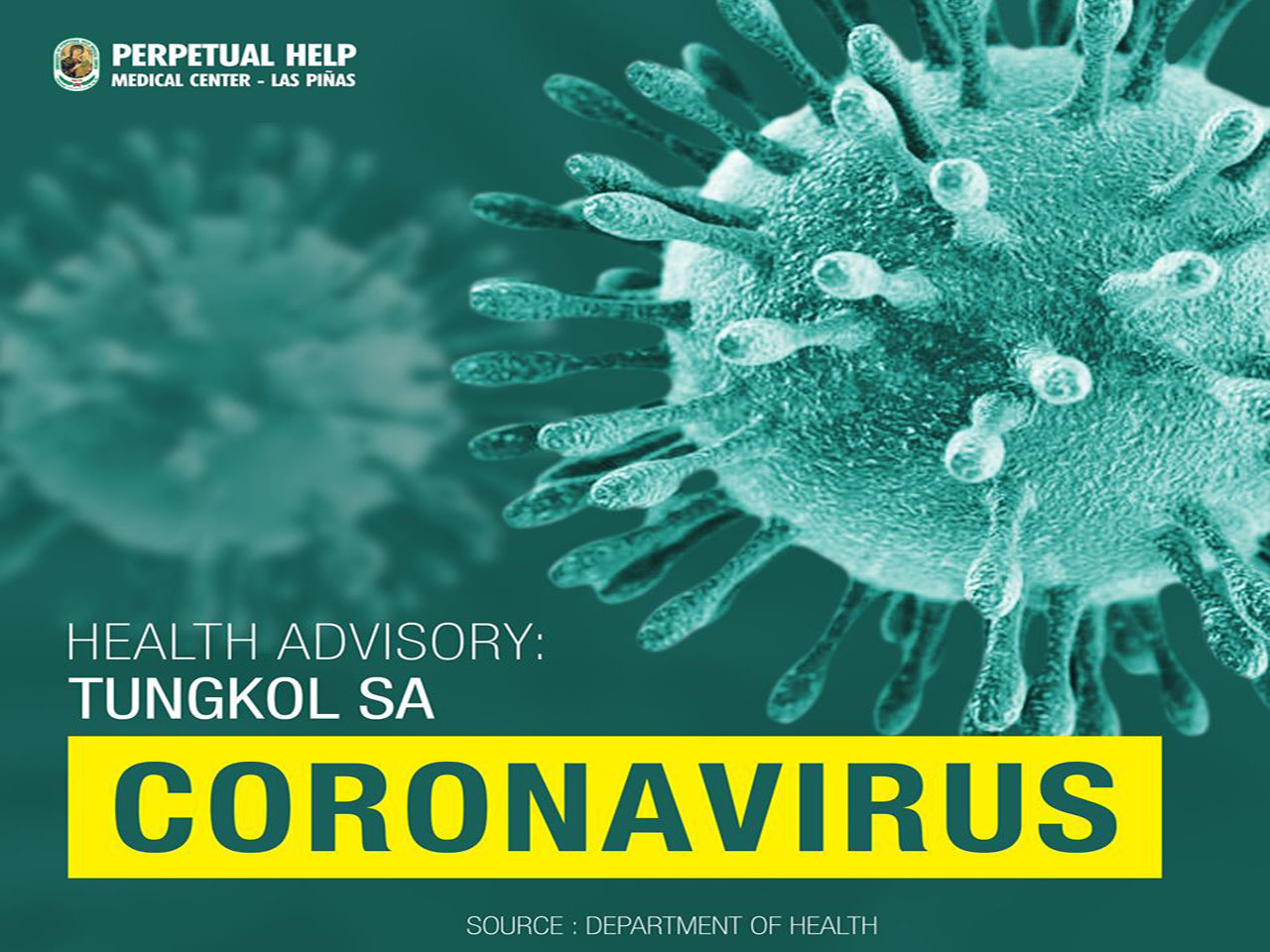 Health Advisory Tungkol sa Coronavirus Perpetual Help Medical Center