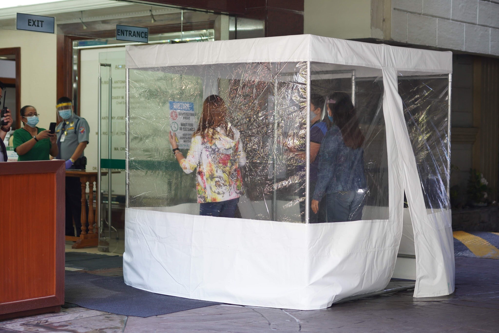 Disinfection Mist Tent Perpetual Help Medical Center