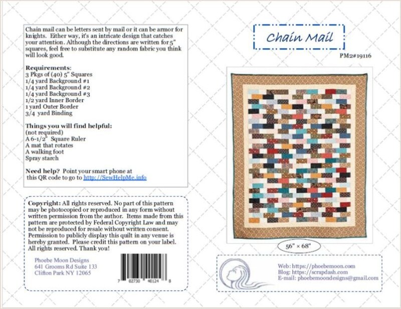 PhoebeMoon Quilt Designs ⋆ Chain Mail Lap Quilt Pattern