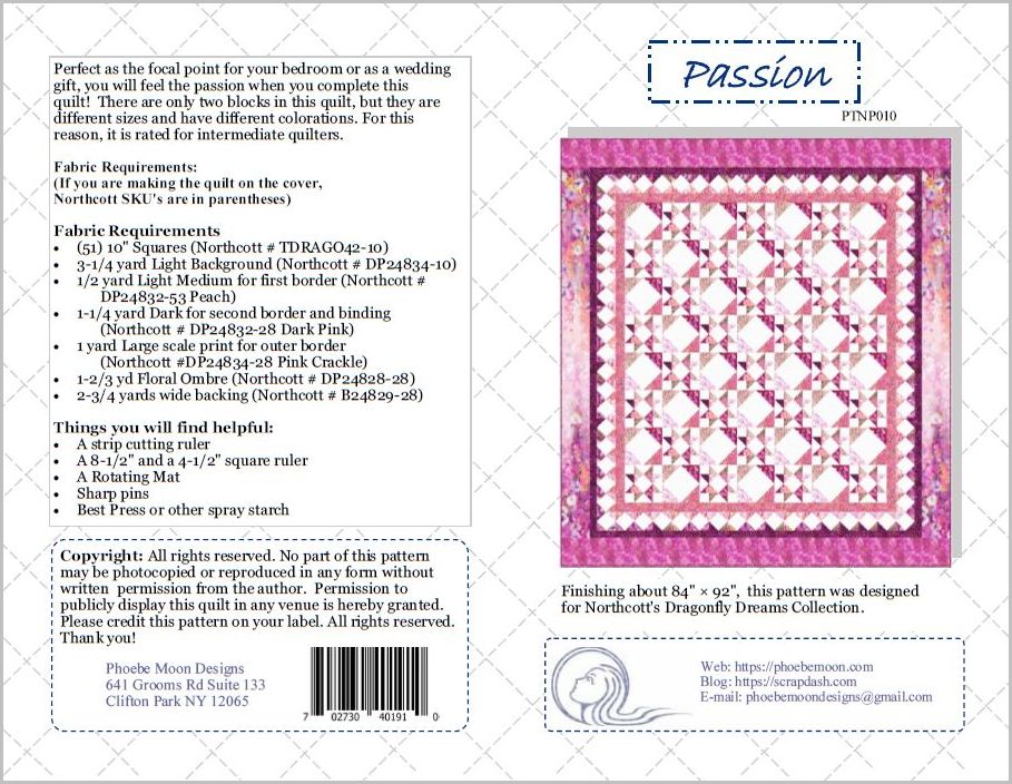 Passion Quilt Pattern ⋆ PhoebeMoon Quilt Designs