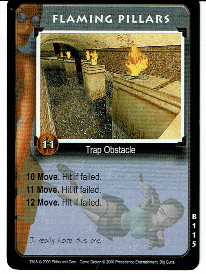 TOMB RAIDER CCG BIG GUNS RARE CARD B115 FLAMING PILLARS Phoenix Cards
